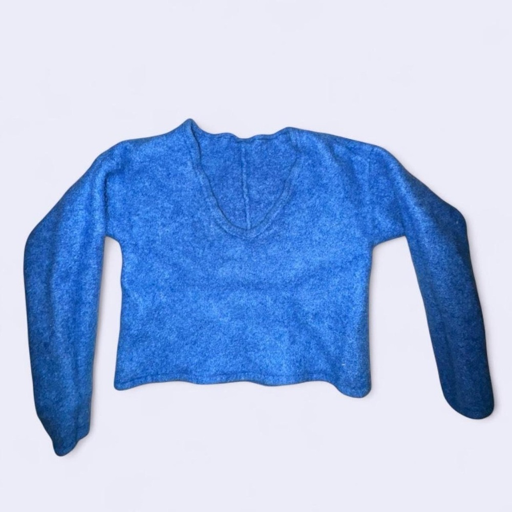 Free People Kids Fuzzy Blue Sweater